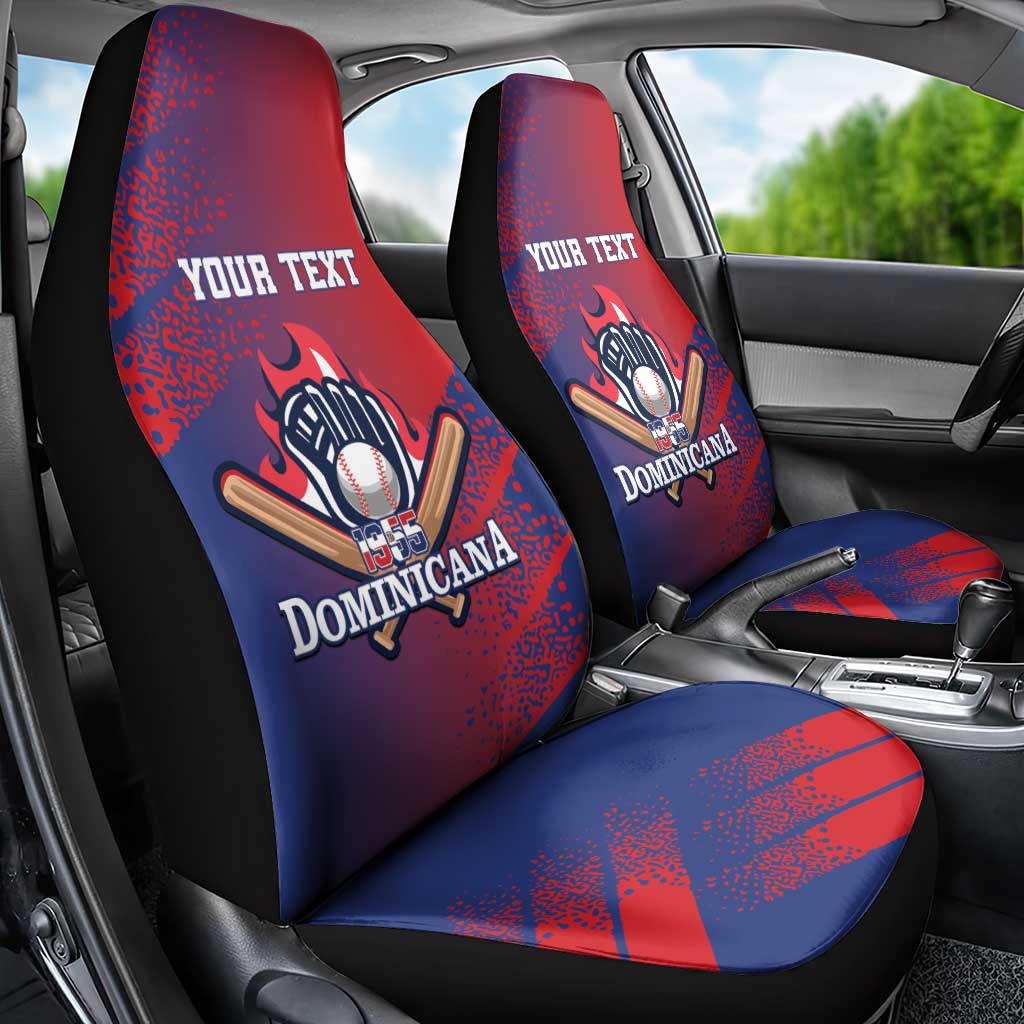 Custom Baseball Dominicana Car Seat Cover Go Champions Grunge Style - Wonder Print Shop