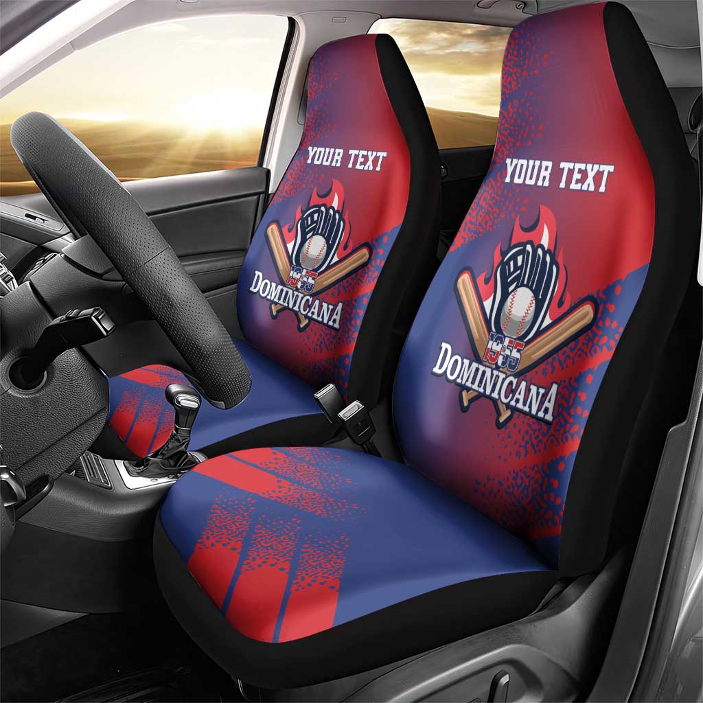 Custom Baseball Dominicana Car Seat Cover Go Champions Grunge Style - Wonder Print Shop