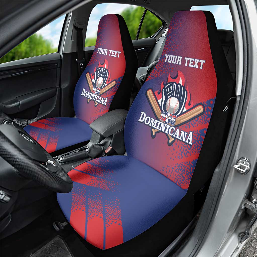 Custom Baseball Dominicana Car Seat Cover Go Champions Grunge Style - Wonder Print Shop