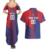 Custom Baseball Dominicana Couples Matching Summer Maxi Dress and Hawaiian Shirt Go Champions Grunge Style - Wonder Print Shop