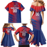 Custom Baseball Dominicana Family Matching Mermaid Dress and Hawaiian Shirt Go Champions Grunge Style - Wonder Print Shop