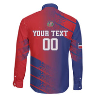 Custom Baseball Dominicana Family Matching Short Sleeve Bodycon Dress and Hawaiian Shirt Go Champions Grunge Style - Wonder Print Shop