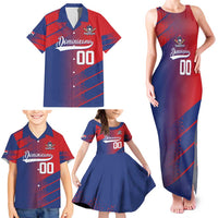 Custom Baseball Dominicana Family Matching Tank Maxi Dress and Hawaiian Shirt Go Champions Grunge Style - Wonder Print Shop