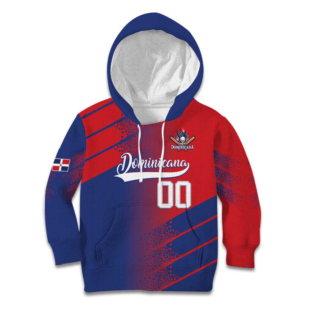 Custom Baseball Dominicana Kid Hoodie Go Champions Grunge Style - Wonder Print Shop