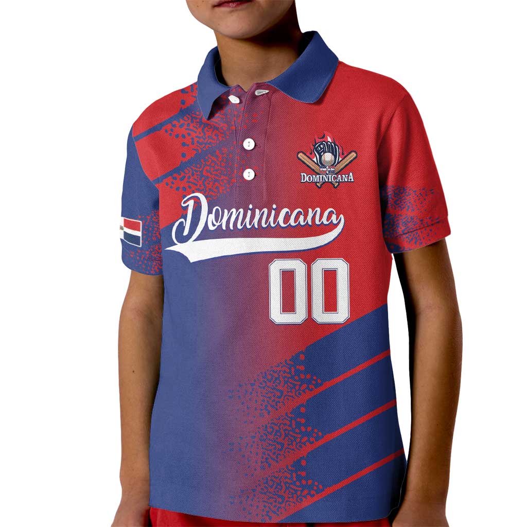 Custom Baseball Dominicana Kid Polo Shirt Go Champions Grunge Style - Wonder Print Shop