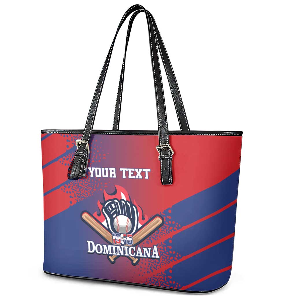 Custom Baseball Dominicana Leather Tote Bag Go Champions Grunge Style - Wonder Print Shop