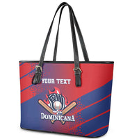 Custom Baseball Dominicana Leather Tote Bag Go Champions Grunge Style - Wonder Print Shop