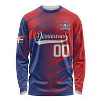 Custom Baseball Dominicana Long Sleeve Shirt Go Champions Grunge Style - Wonder Print Shop