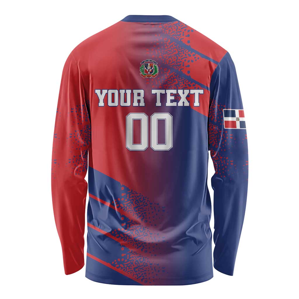 Custom Baseball Dominicana Long Sleeve Shirt Go Champions Grunge Style - Wonder Print Shop