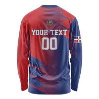 Custom Baseball Dominicana Long Sleeve Shirt Go Champions Grunge Style - Wonder Print Shop