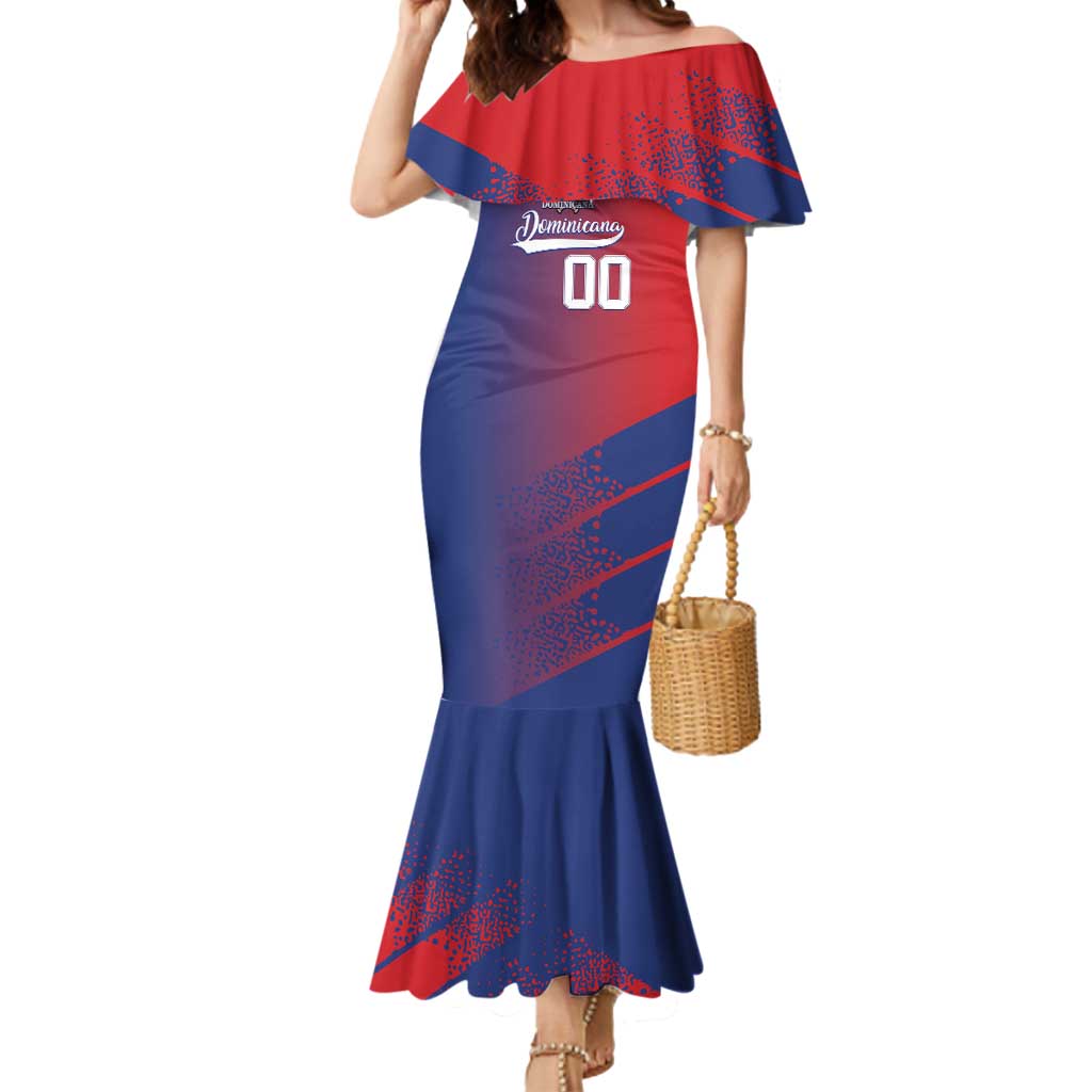 Custom Baseball Dominicana Mermaid Dress Go Champions Grunge Style - Wonder Print Shop
