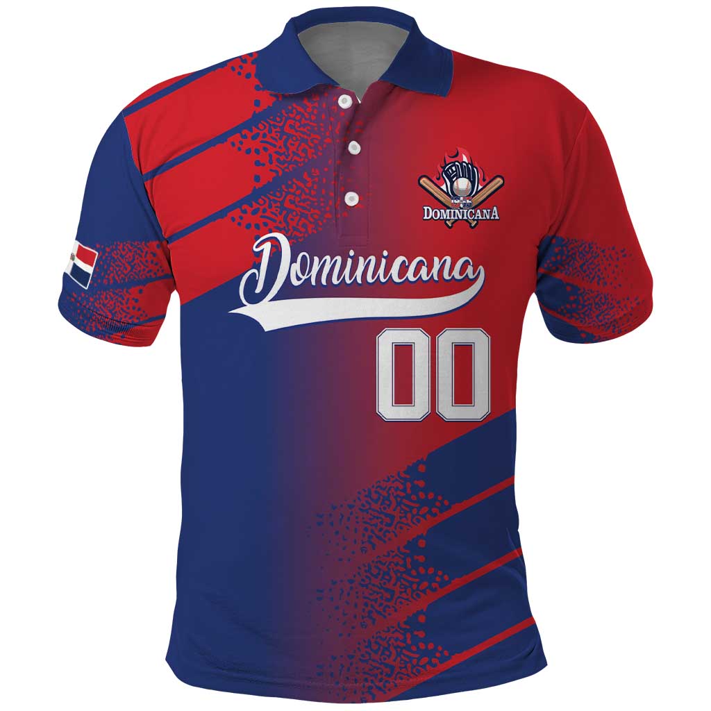 Custom Baseball Dominicana Polo Shirt Go Champions Grunge Style - Wonder Print Shop