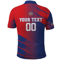 Custom Baseball Dominicana Polo Shirt Go Champions Grunge Style - Wonder Print Shop