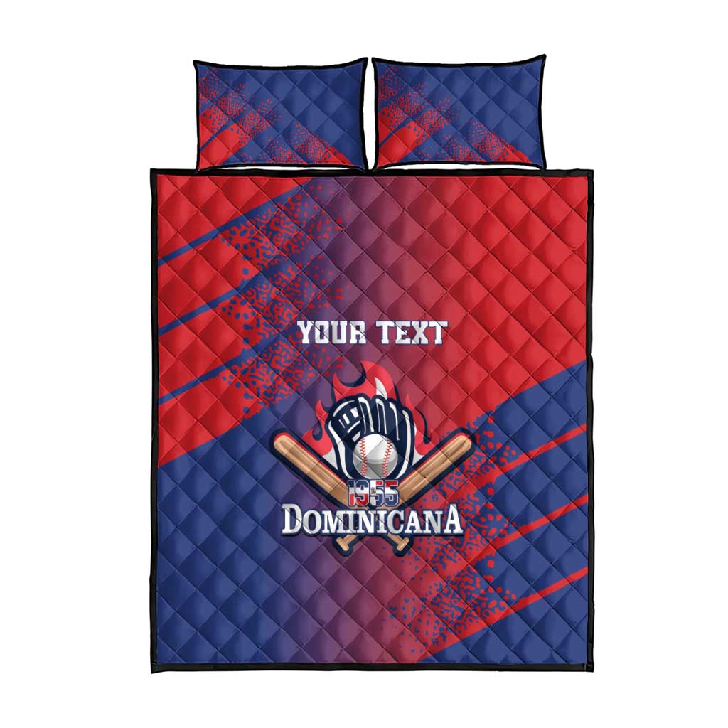 Custom Baseball Dominicana Quilt Bed Set Go Champions Grunge Style - Wonder Print Shop
