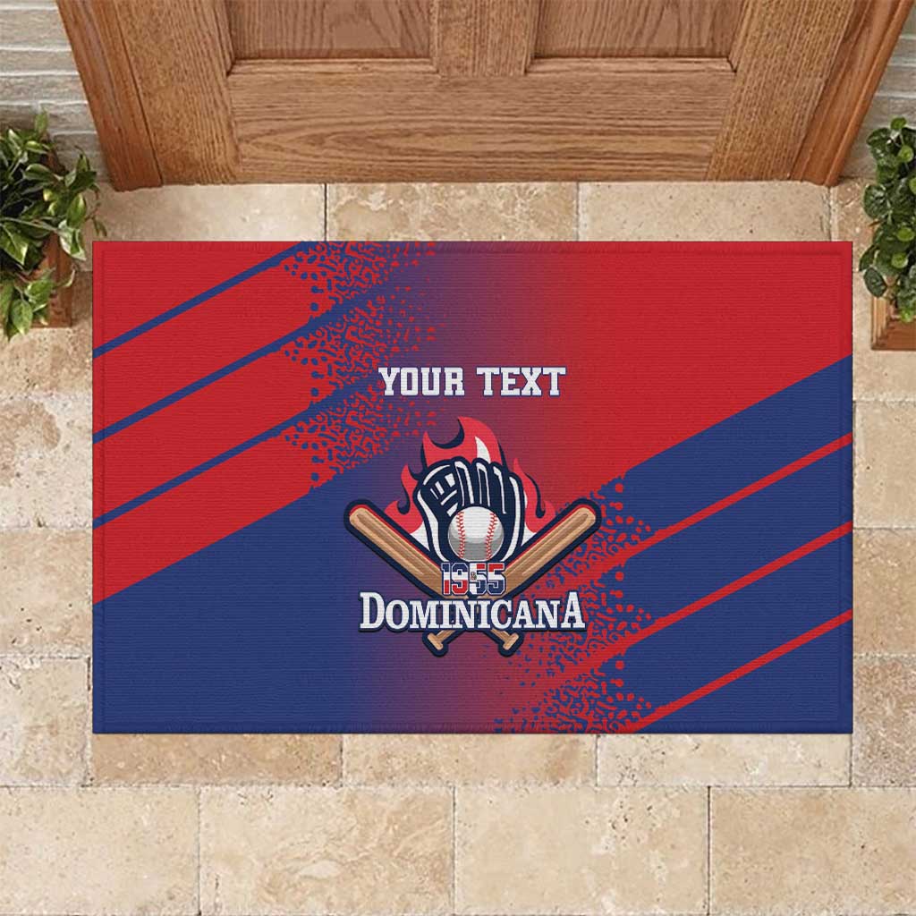 Custom Baseball Dominicana Rubber Doormat Go Champions Grunge Style - Wonder Print Shop
