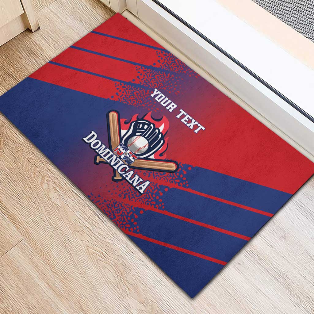 Custom Baseball Dominicana Rubber Doormat Go Champions Grunge Style - Wonder Print Shop