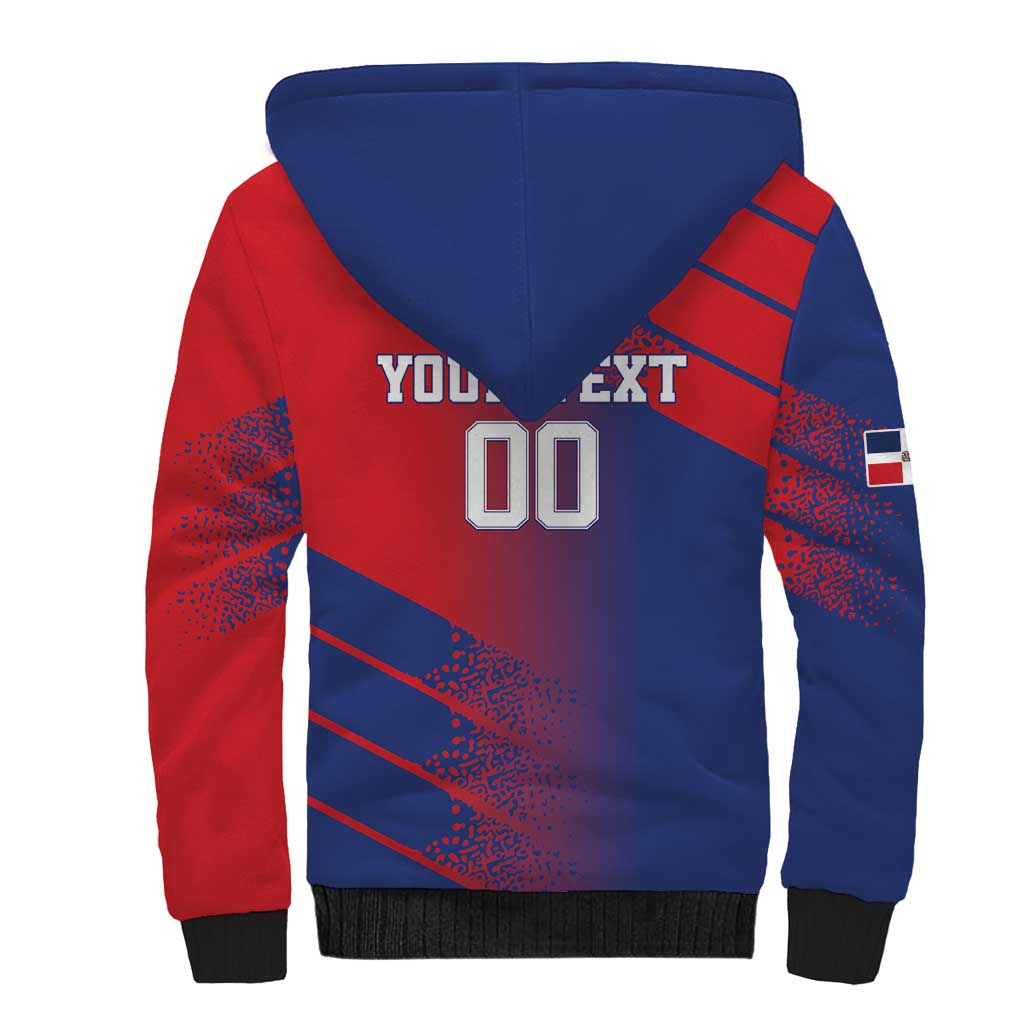Custom Baseball Dominicana Sherpa Hoodie Go Champions Grunge Style - Wonder Print Shop
