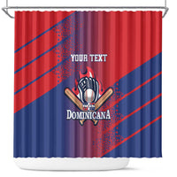 Custom Baseball Dominicana Shower Curtain Go Champions Grunge Style