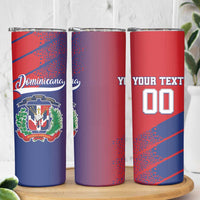 Custom Baseball Dominicana Skinny Tumbler Go Champions Grunge Style - Wonder Print Shop