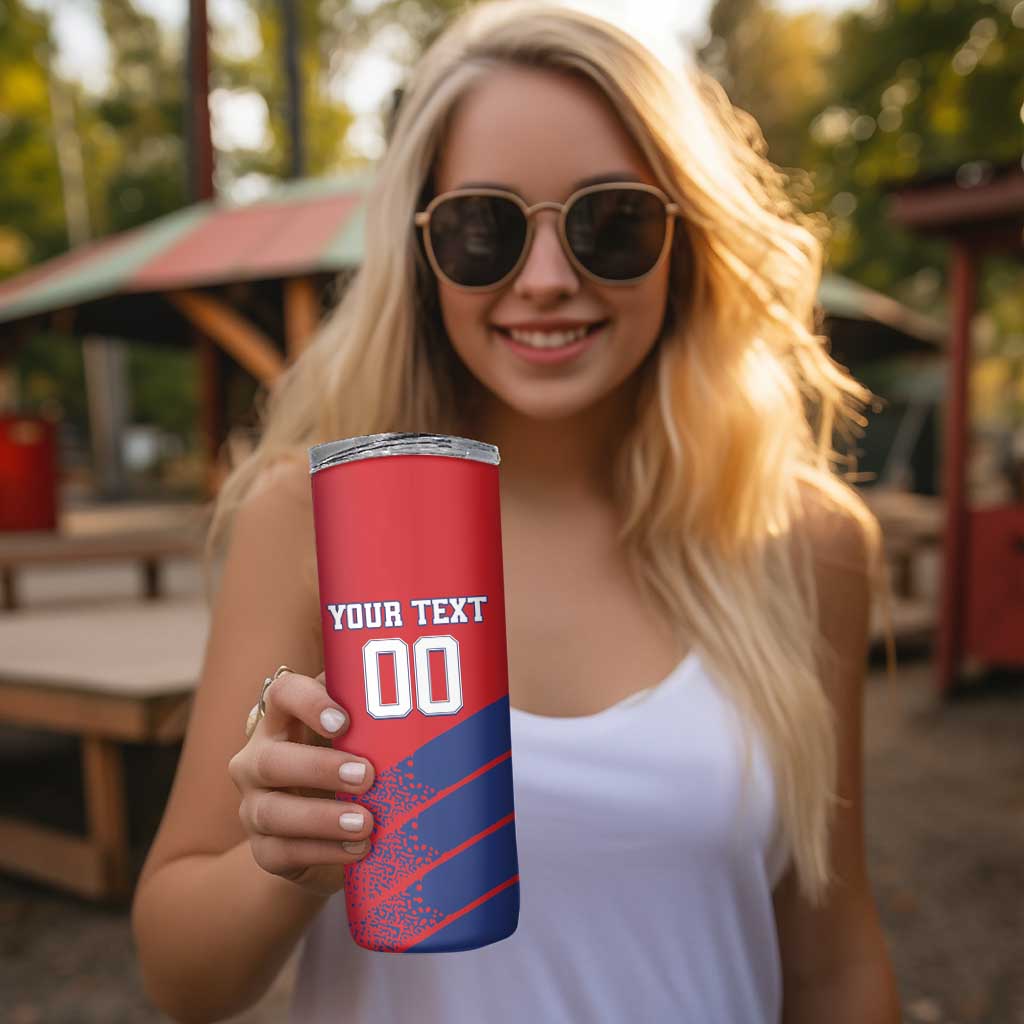 Custom Baseball Dominicana Skinny Tumbler Go Champions Grunge Style - Wonder Print Shop