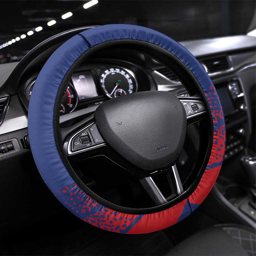Baseball Dominicana Steering Wheel Cover Go Champions Grunge Style - Wonder Print Shop