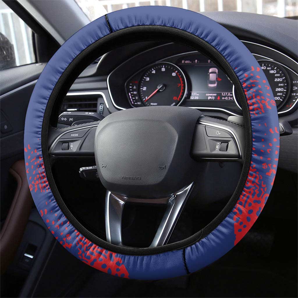 Baseball Dominicana Steering Wheel Cover Go Champions Grunge Style - Wonder Print Shop