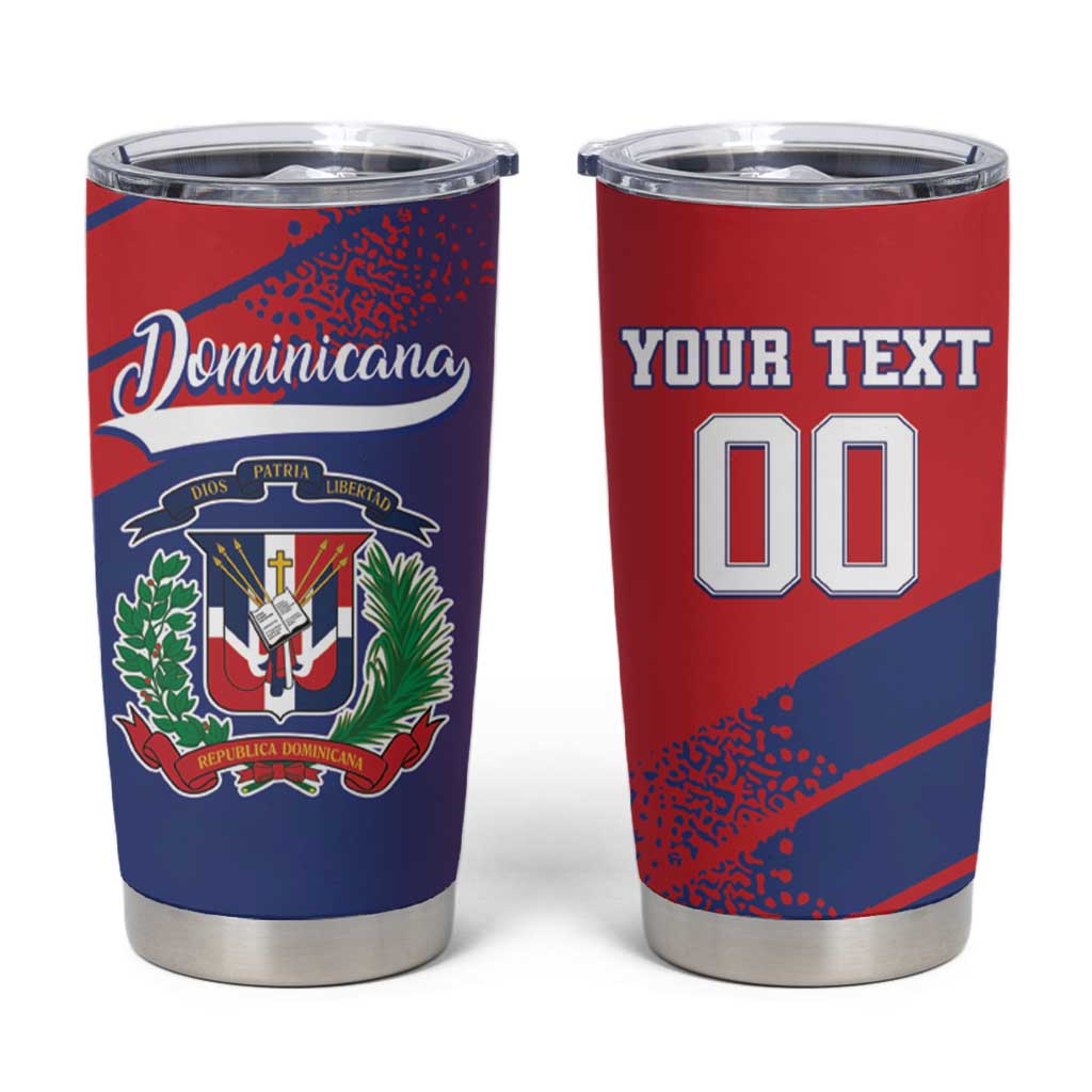 Custom Baseball Dominicana Tumbler Cup Go Champions Grunge Style - Wonder Print Shop