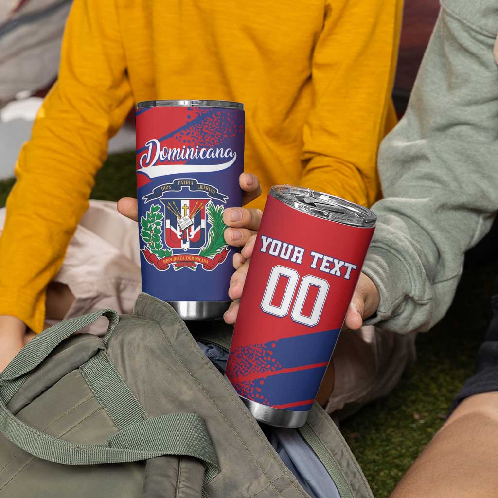 Custom Baseball Dominicana Tumbler Cup Go Champions Grunge Style - Wonder Print Shop