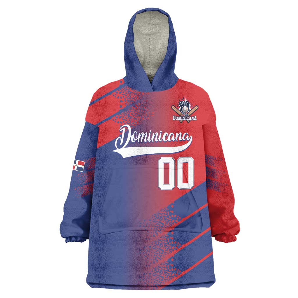 Custom Baseball Dominicana Wearable Blanket Hoodie Go Champions Grunge Style - Wonder Print Shop