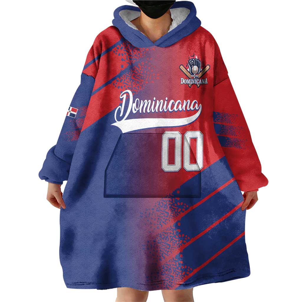 Custom Baseball Dominicana Wearable Blanket Hoodie Go Champions Grunge Style - Wonder Print Shop