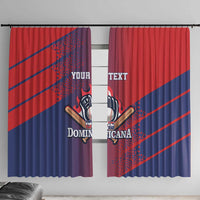 Custom Baseball Dominicana Window Curtain Go Champions Grunge Style - Wonder Print Shop