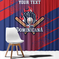 Custom Baseball Dominicana Window Curtain Go Champions Grunge Style - Wonder Print Shop