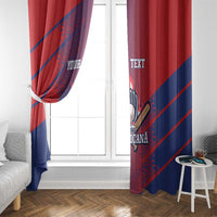 Custom Baseball Dominicana Window Curtain Go Champions Grunge Style - Wonder Print Shop