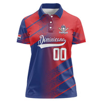 Custom Baseball Dominicana Women Polo Shirt Go Champions Grunge Style - Wonder Print Shop