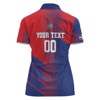 Custom Baseball Dominicana Women Polo Shirt Go Champions Grunge Style - Wonder Print Shop