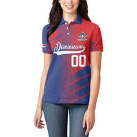Custom Baseball Dominicana Women Polo Shirt Go Champions Grunge Style - Wonder Print Shop
