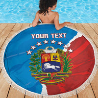 Custom Baseball Venezuela Beach Blanket Go Champions Grunge Style - Wonder Print Shop