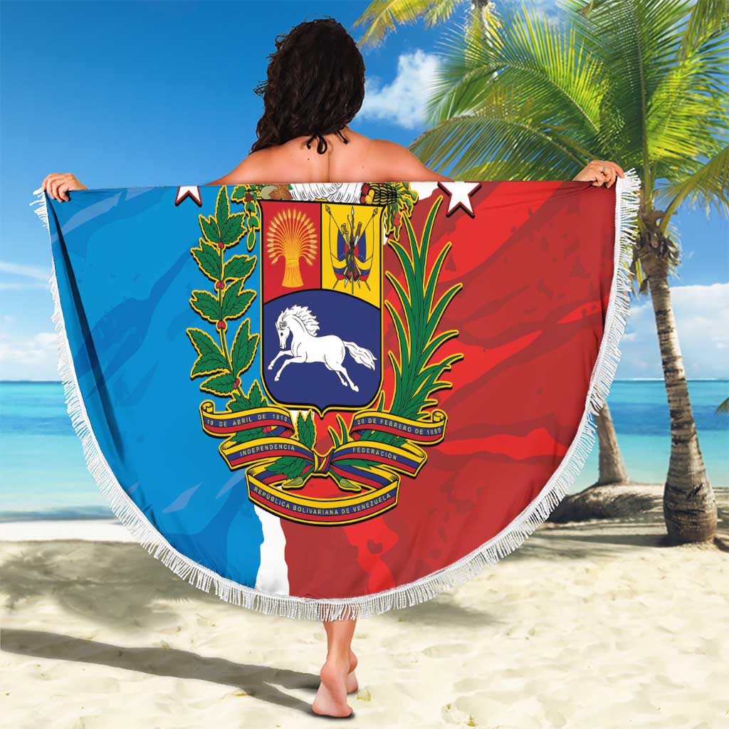 Custom Baseball Venezuela Beach Blanket Go Champions Grunge Style - Wonder Print Shop