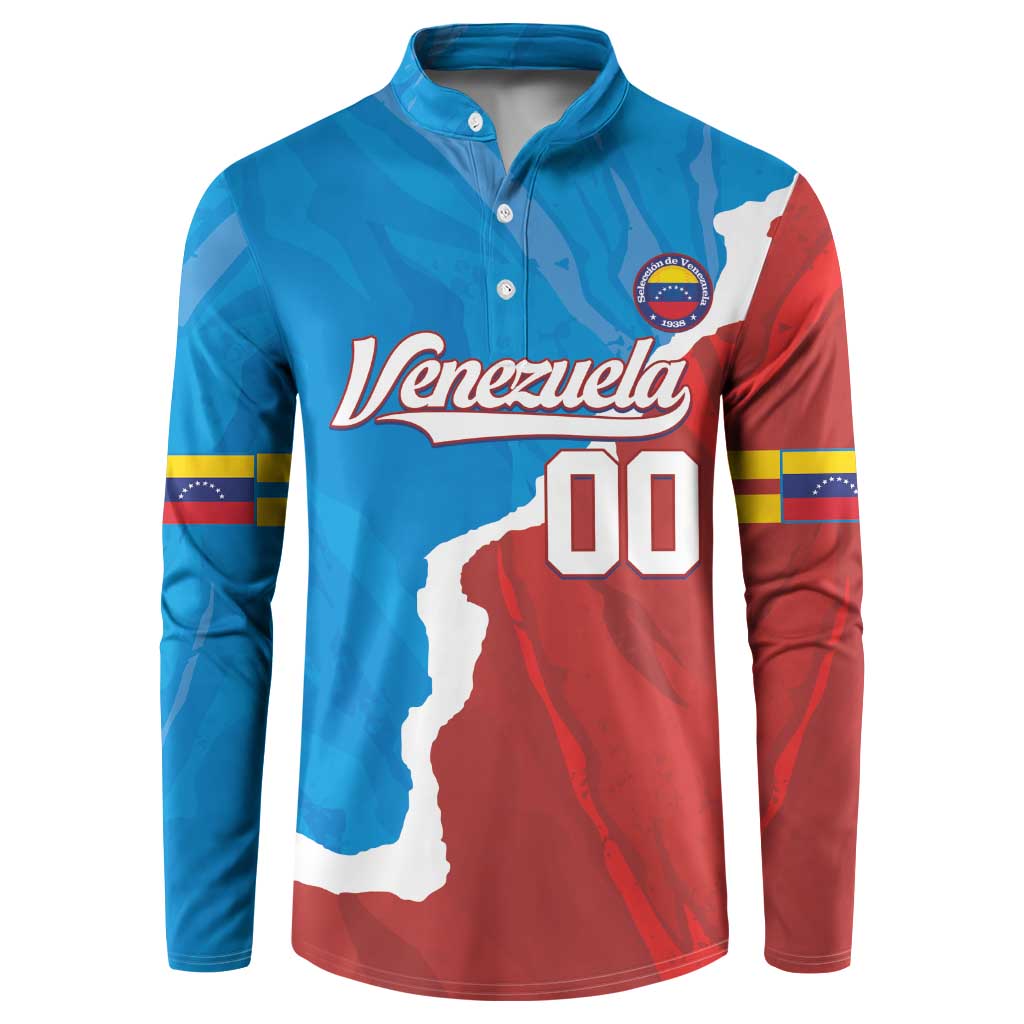 Custom Baseball Venezuela Button Sweatshirt Go Champions Grunge Style - Wonder Print Shop