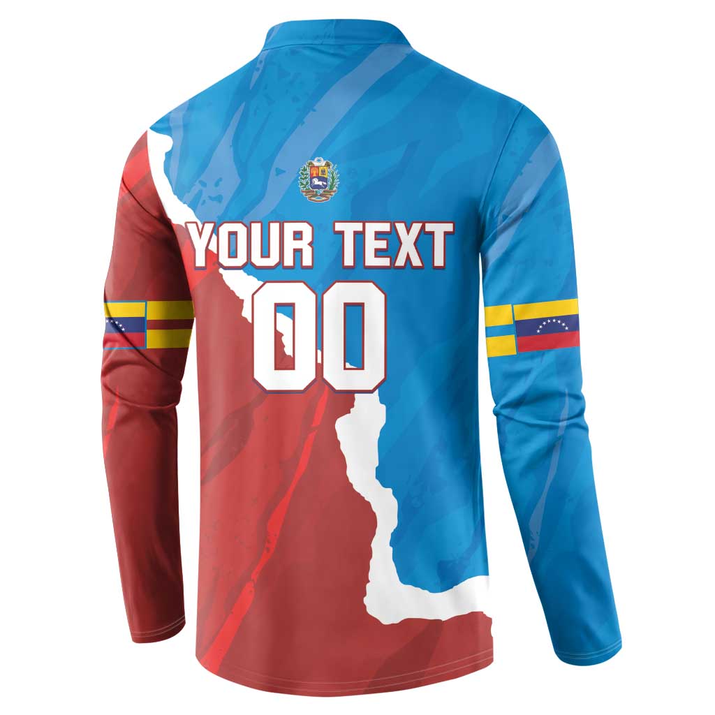 Custom Baseball Venezuela Button Sweatshirt Go Champions Grunge Style - Wonder Print Shop