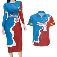 Custom Baseball Venezuela Couples Matching Long Sleeve Bodycon Dress and Hawaiian Shirt Go Champions Grunge Style - Wonder Print Shop