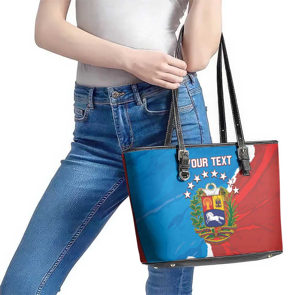 Custom Baseball Venezuela Leather Tote Bag Go Champions Grunge Style - Wonder Print Shop