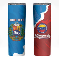 Custom Baseball Venezuela Skinny Tumbler Go Champions Grunge Style - Wonder Print Shop