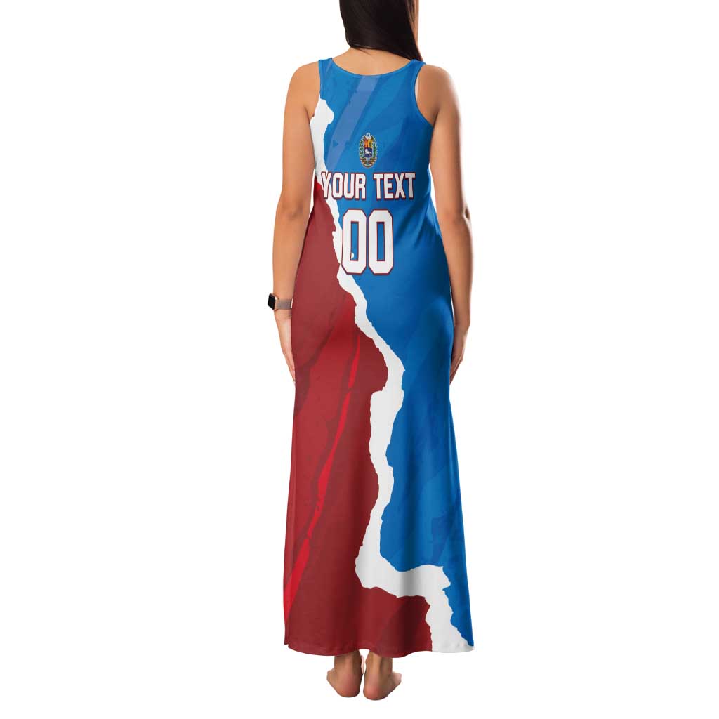 Custom Baseball Venezuela Tank Maxi Dress Go Champions Grunge Style - Wonder Print Shop