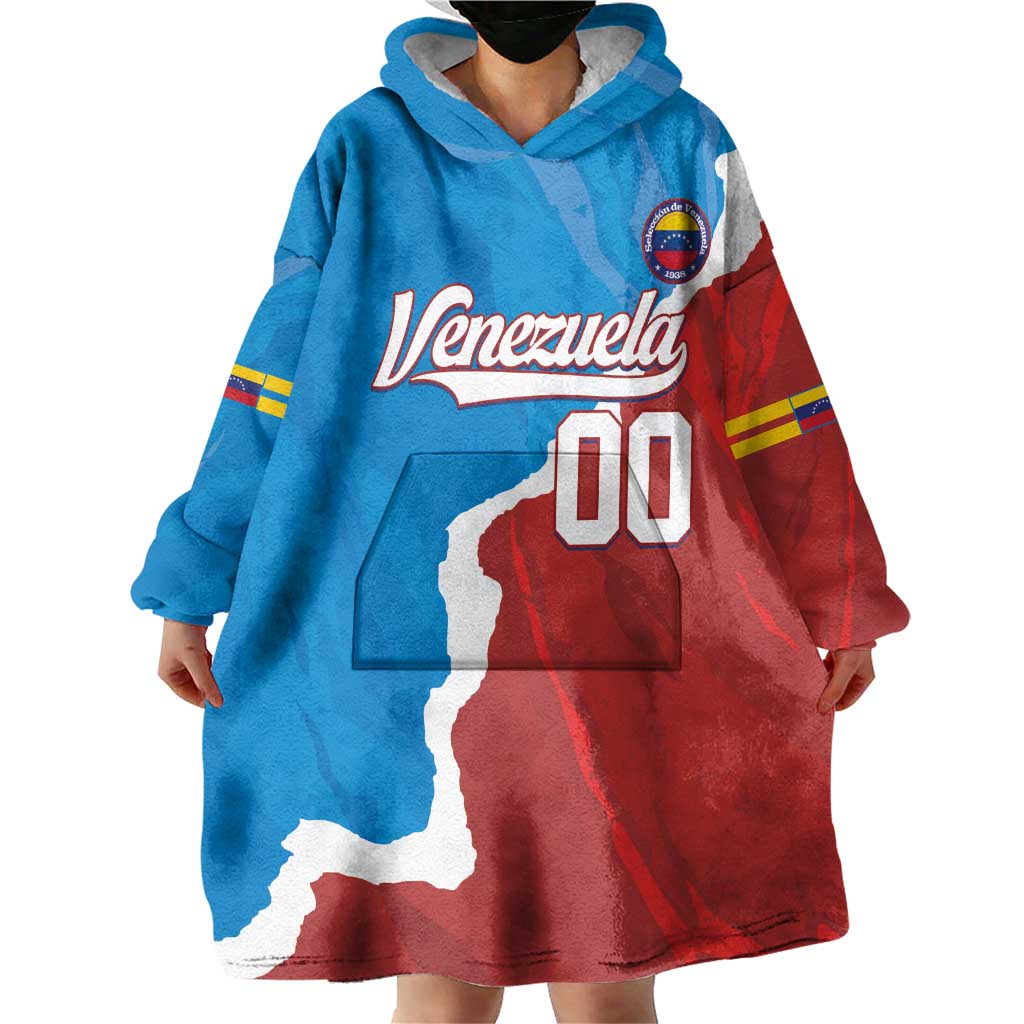 Custom Baseball Venezuela Wearable Blanket Hoodie Go Champions Grunge Style - Wonder Print Shop