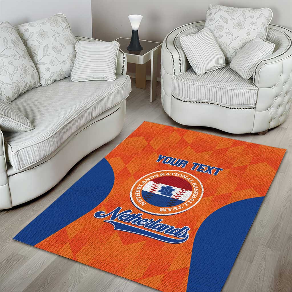 Custom Baseball Netherlands Area Rug Go Champions Sporty Style - Wonder Print Shop