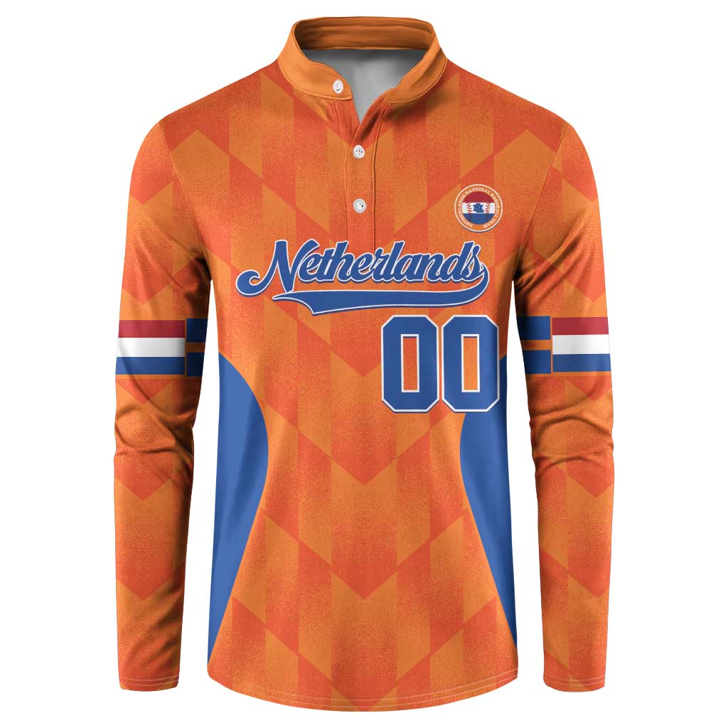Custom Baseball Netherlands Button Sweatshirt Go Champions Sporty Style - Wonder Print Shop