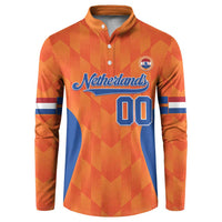 Custom Baseball Netherlands Button Sweatshirt Go Champions Sporty Style - Wonder Print Shop