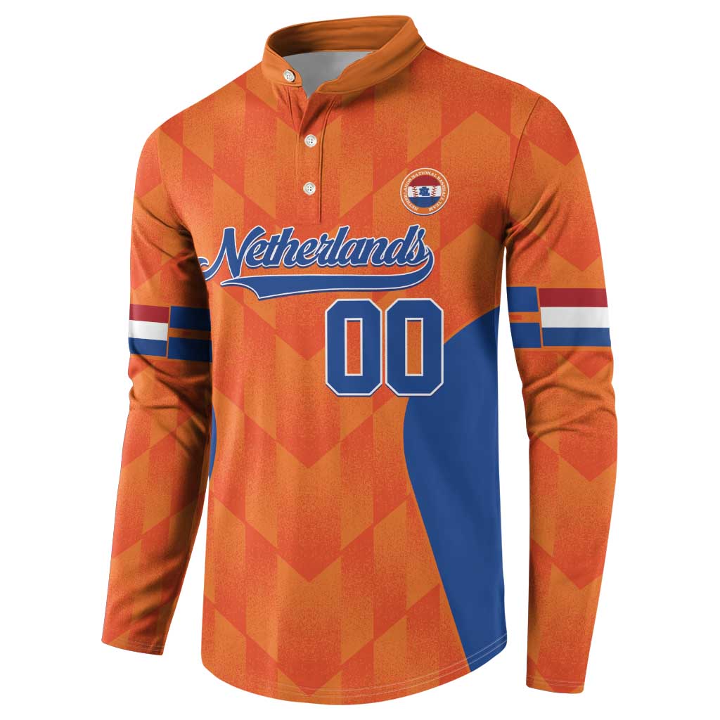 Custom Baseball Netherlands Button Sweatshirt Go Champions Sporty Style - Wonder Print Shop