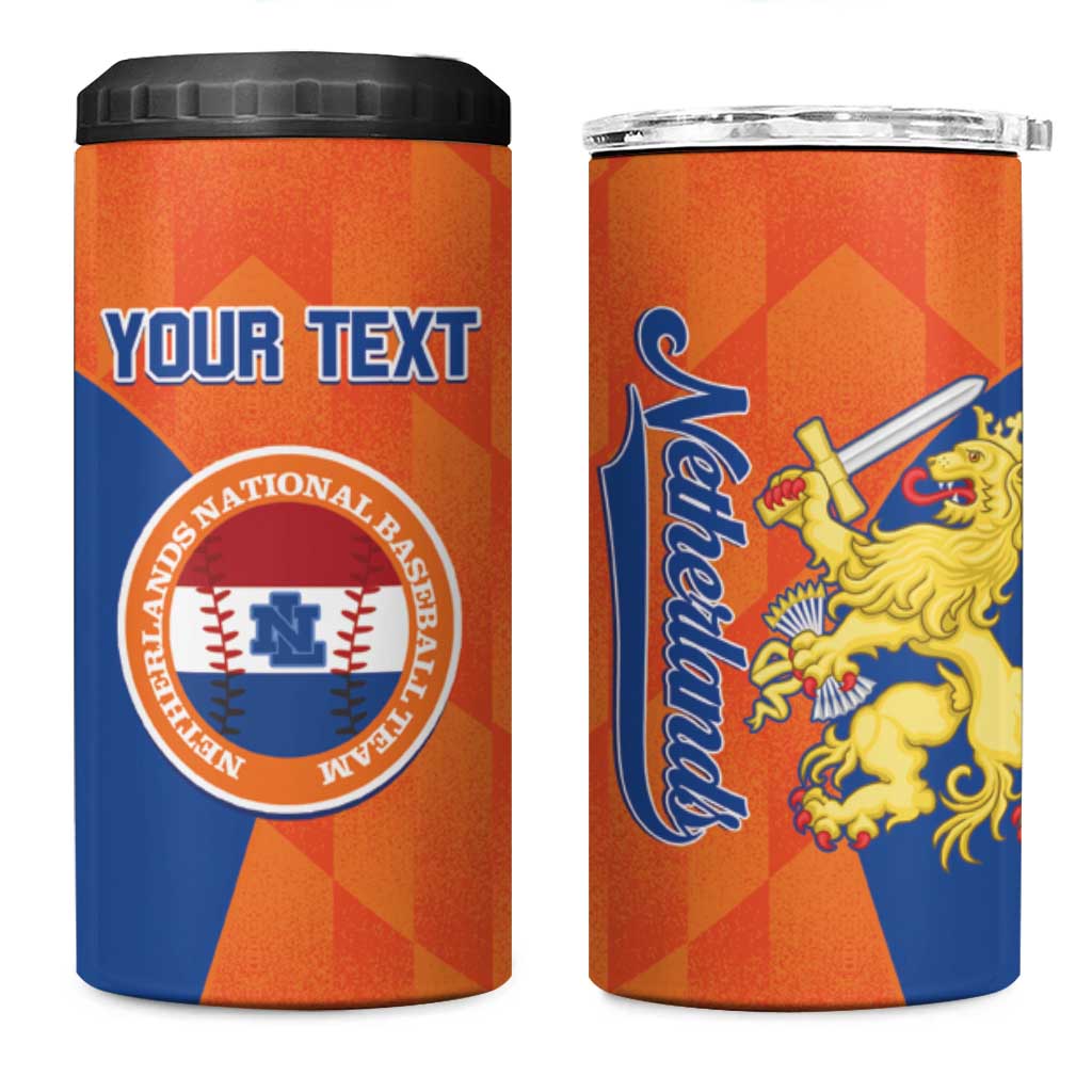 Custom Baseball Netherlands 4 in 1 Can Cooler Tumbler Go Champions Sporty Style - Wonder Print Shop